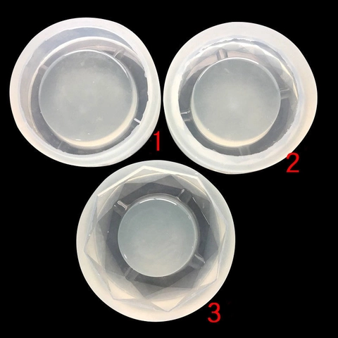 Mirror Surface Silicone Ashtray Mold DIY Crystal Resin Epoxy Mold Handmade Storage Box Flower Container Crafts Casting Mold