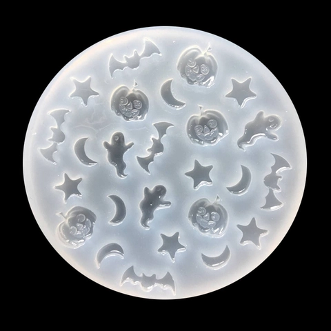 Halloween Bat Pumpkin Ghost Moon Star Silicone Mold DIY Mirror Crystal Glue Nail Art Resin Craft Baking Mold For Festival