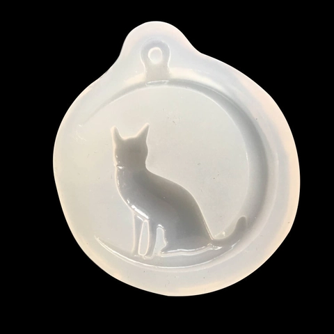 Mond Und Katze Silhouette Silikon Harz Form DIY Handgemachte Anhänger Schlüsselanhänger Spiegel UV Kleber Gießform Schmuck Werkzeug