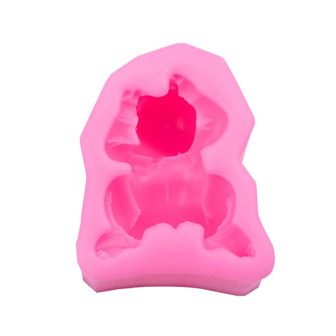 Schlafende Baby Silikonform Für DIY Handgemachte Schokolade Fondant Kuchen Backen Werkzeuge Rosa Flexible Seifenform Küche