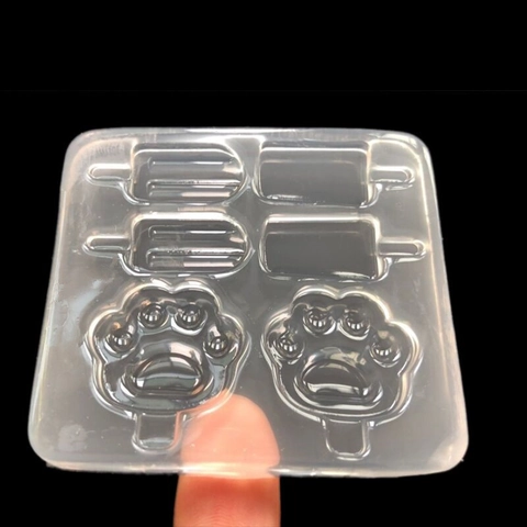 Silikon Spiegeleffekt Form Katzenpfote Eis Formen DIY UV Harz Basteln Handgefertigt Schlüsselanhänger Dekor Zubehör