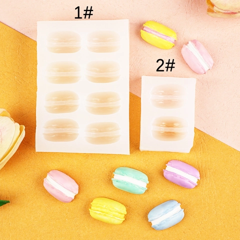 Simulation Macaron Silicone Mold Half Macaron Shape For Soap Candle Making DIY Handmade Baking Cake Decoration Tools