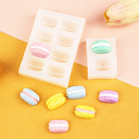 Simulation Macaron Silicone Mold Half Macaron Shape For Soap Candle Making DIY Handmade Baking Cake Decoration Tools