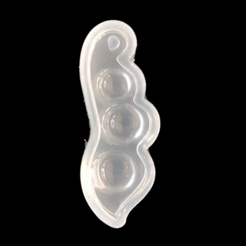 Pea Pod Shape Silicone Mold With Hole For DIY Handmade Crystal Resin Casting Pea Pendant Necklace Jewelry Making Craft Tool