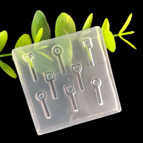 Silikonform Herz Rund Quadrat Für DIY Ohrstecker Schmuckherstellung Spiegeloberfläche Handgefertigtes Harz Werkzeug