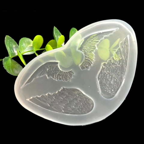 Engelsflügel Silikonform Spiegeloberfläche Flügelform Für DIY Harz Schmuck Anhänger Handgefertigte Bastelarbeiten Kuchendekoration Werkzeug
