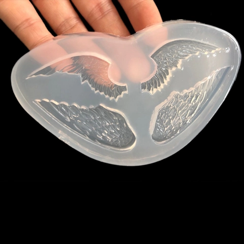 Engelsflügel Silikonform Spiegeloberfläche Flügelform Für DIY Harz Schmuck Anhänger Handgefertigte Bastelarbeiten Kuchendekoration Werkzeug