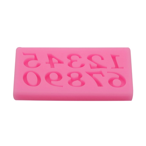 Molde de Silicona con Alfabeto y Números Gran Letra 3D Número Decoración de Pasteles Molde para Fondant DIY Rosa Gris