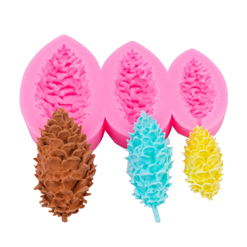 3D Pinecone Silicone Mold Christmas Fondant Chocolate Clay Mold Pine Nut Texture Cake Decorating Tool For DIY Baking Pastry