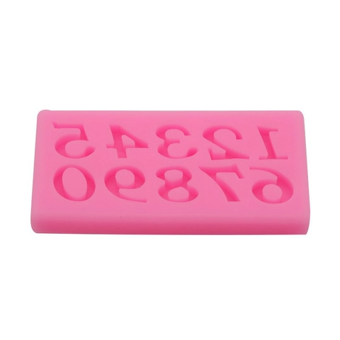 Alphabet Number Silicone Mold Large 3D Letter Number Cake Decoration Fondant Mold DIY Chocolate Baking Tool Pink Gray