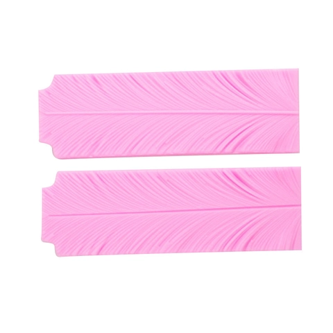 Grote Siliconen Vorm Met Veer Blad Textuur Voor Fondant Taart Decoratie Chocolade Klei DIY Bakgereedschap