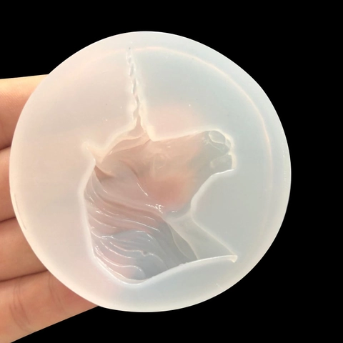 Einhorn Kopf Silikonform Für DIY Schmuckanhänger Handyhülle Harz Handwerk Kuchen Fondant Pudding Gelee Backwerkzeug Zubehör
