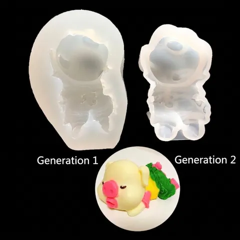 3D Dier Kwijlende Varken Siliconen Vorm Voor DIY Taart Mousse Chocolade Ijs Bakgereedschap Cartoon Varken Siliconen Vorm