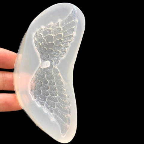 Angel Wings Silicone Mold DIY Crystal Resin Patch Fondant Cake Decoration Mold Handmade Soap Wax Mold Translucent White Baking Tool