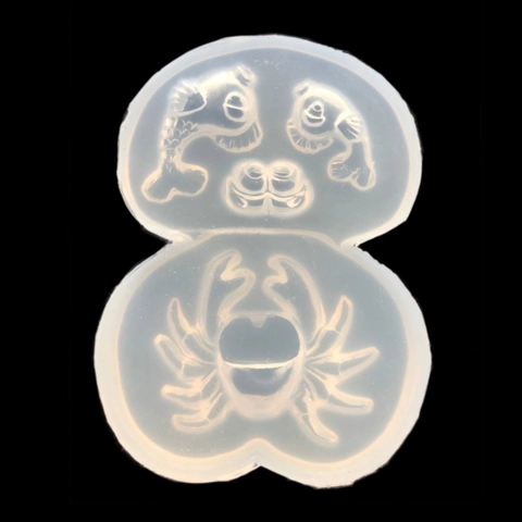 Delfin Krabbe Tier Silikonform Für Harz DIY Spiegeloberfläche Kristall Epoxy Gussform Handgefertigte Schmuck Handwerk Backwerkzeug