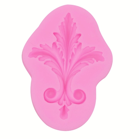European Baroque Relief Silicone Mold For Fondant Cake Decoration Chocolate Clay Scroll Leaf Pattern