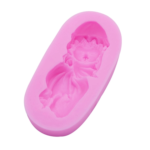 Sleeping Angel Baby Silicone Mold 3D Girl Craft Mold For Handmade Soap Cake Chocolate Clay Resin Decoration DIY Baking Tool