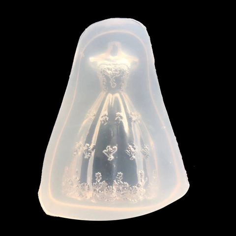 Pofjurk Siliconen Vorm Voor Hars DIY Spiegeloppervlak Trouwjurk Vorm Fondant Taart Decoratie Handgemaakte Sieraden Tools