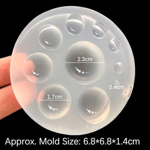 Mirror Surface Silicone Mold Multi Size Half Sphere Beads For DIY Jewelry Resin Casting Craft Cake Fondant Decoration