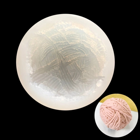 3D Yarn Ball Silicone Mold Handmade DIY Knitted Texture Sphere Mold For Candle Soap Plaster Cake Decorating Craft Tool