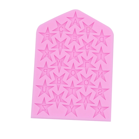 Siliconen Stervorm Alfabet Letter Vorm Voor Chocolade Taart Fondant Klei DIY Bakken Tool Ster Letters Decoratie Vorm