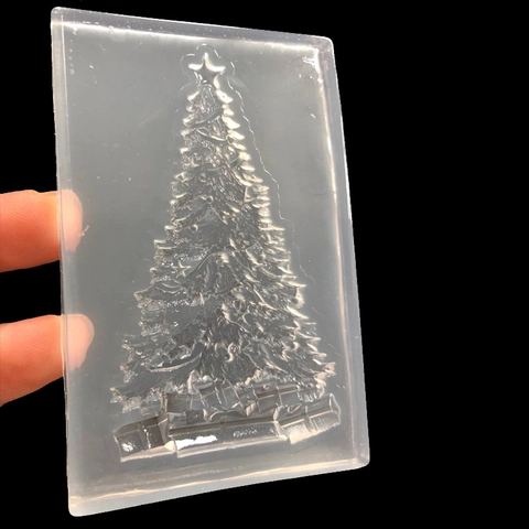 Silicone Christmas Tree Mold For DIY Resin Casting Epoxy Clay Crafting Mirror Surface Transparent Cake Decorating Tool