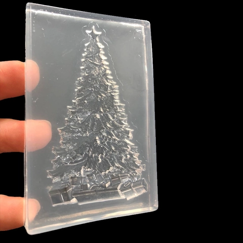 Silicone Christmas Tree Mold For DIY Resin Casting Epoxy Clay Crafting Mirror Surface Transparent Cake Decorating Tool
