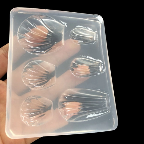 Molde de Silicona con Forma de Concha de Vieira Japonesa para Llavero de Resina Epoxi DIY Madeleine Molde para Pasteles