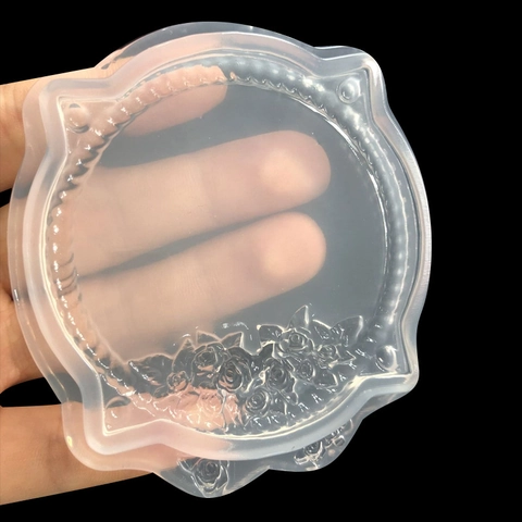 Barock Rosenrahmen Silikonform Diy Handgemachte Harzguss Schmuck Anhänger Spiegelrahmen Transluzente Bastelwerkzeuge