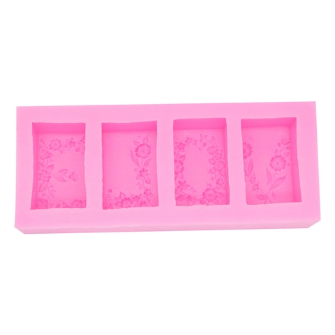 Stampo in Silicone con Lettere LOVE e Viti Floreali per Sapone Fatto a Mano Torte Candele Cioccolato DIY Decorazione Rosa