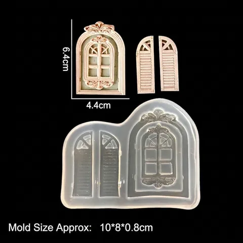 Europäische Schloss Türen Fenster Silikonform Für DIY Harz Schmuck Anhänger Handgefertigte Märchen Tür Bastelform