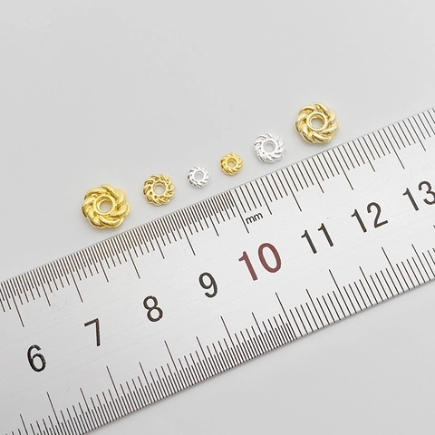 Vergulde Koperen Gevlochten Ringen Tussenschot Kralen Anti Oxidatie Metalen Kralen Voor DIY Sieraden Maken Armband Ketting