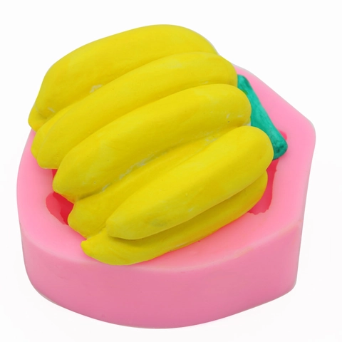3D Banana Silicone Cake Mold DIY Chocolate Mousse Decorating Baking Tool Heat Resistant Kitchen Bakeware Dessert Mold