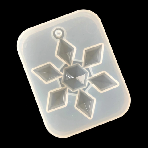 Molde de Silicona de Copo de Nieve DIY Fundición de Resina Espejo Forma de Copo de Nieve para Decoración Navideña Artesanía