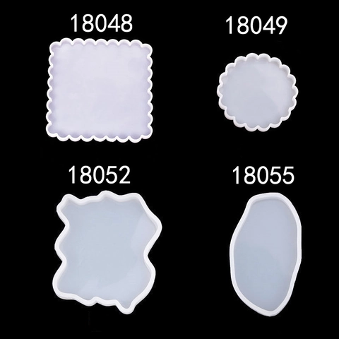 Stampo in Silicone per Resina DIY a Specchio Bordo a Onde Irregolare Stampo per Sottobicchieri per Artigianato Gioielli Arredo