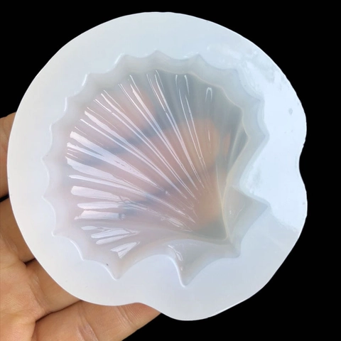 Ocean Series Shell Silicone Mold Handmade DIY Crystal Glue Material Mirror Scallop Shape Casting Tool For Keychain Ornaments