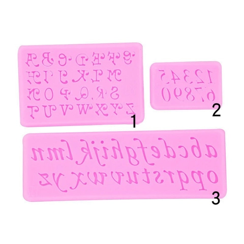 Mini Alphabet Zahlen Silikonform Set Für Tortendekoration Fondant Schokolade Süßigkeiten Harz Ton Werkzeuge DIY Backen Formen