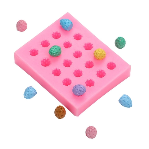3D Stereo Mini Strawberry Cake Decoration Silicone Mold For DIY Handmade Jelly Chocolate Fondant Baking Tools