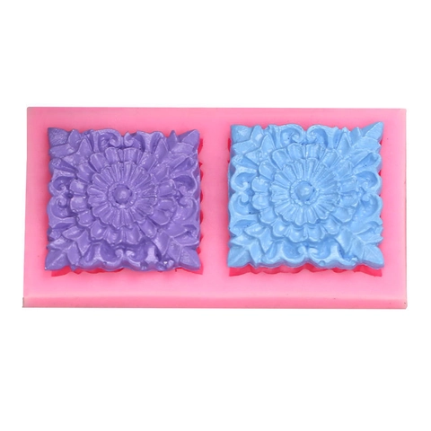 Silicone Flower Wreath Relief Mold DIY Resin Crafting Fondant Cake Decoration Chocolate Clay Tool European Style Floral Pattern