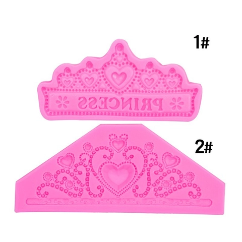 Silikon Krone Herz Kuchenform Für Fondant Schokolade DIY Backwerkzeuge Geburtstag Tortendekoration Spitze Rand Kronenform