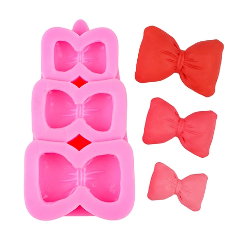 Stampo per Torte in Silicone a Fiocco 3D Arricciato Fondant Cioccolato Stampo Decorativo Per Cupcake Gelatina Sapone Dolci