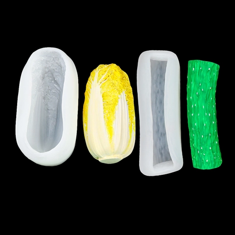 Realistische Gemüseform Silikonform Für Chinakohl Gurke Aromatherapie Kerze Gips Schokolade Mousse Kuchen DIY Backwerkzeug