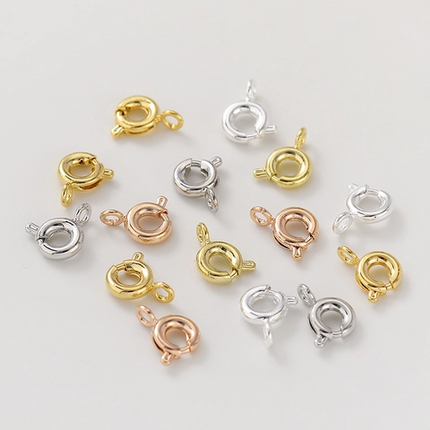 Koperen 14K 18K Vergulde Veerringsluitingen Kleurboudend DIY Sieraden Maken Connector Bevindingen Voor Ketting Armband
