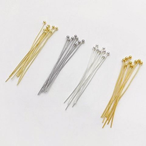14K Vergulde Koperen T-stiften Oogstiften Kogelstiften Voor DIY Sieraden Maken Armband Oorbel Benodigdheden Accessoire