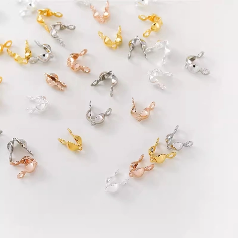 Koperen Sieradenbenodigdheden Kralenkapjes U Vormige Draadbeschermers Vergulde Eindsluitingen Voor Ketting Armband Maken Eenvoudige Stijl Accessoires