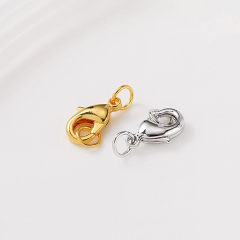 14K Goud Gevuld Karabijnsluiting Met Buigring Veerring Connector Voor DIY Sieraden Maken Ketting Armband Accessoires