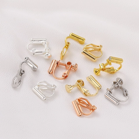 Adjustable Screw-Type Clip-On Earring Converters Copper 14K Gold Filled Earring Findings DIY Jewelry Non-Pierced Earrings