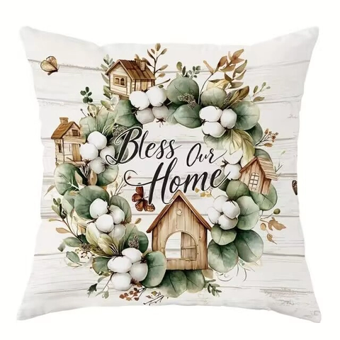 Modern Minimalistisch Polyester Plüsch Kissenbezug Quadrat Kissenhülle Mit Slogan Blumen Muster Für Wohnkultur