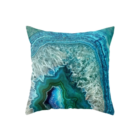 Funda de Almohada Nórdica Piel de Melocotón Textura Mármol Ágata Patrón Geoda Geométrico Funda de Cojín Decorativa para Sofá Hogar