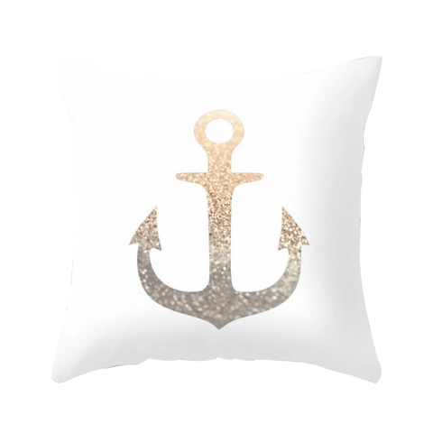 Modern Minimalist Peach Skin Polyester Cushion Cover White Gold Glitter Printed Geometric Animal Pattern Pillowcase For Home Decor